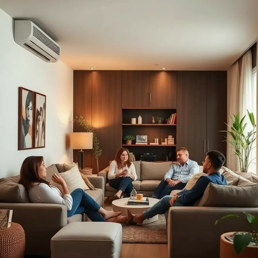 Family enjoying comfortable home with proper HVAC
